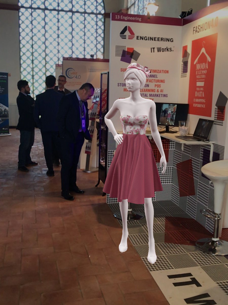 OverIT_FSM's tweet photo. Live from #IT4Fashion, Florence, with our colleagues from @EngineeringSpa! Come visit us to discover #Space1 Sales, the latest innovation to empower representatives with #AR and #VR!  https://t.co/iG04Gu87ec https://t.co/GkHVyreEhM