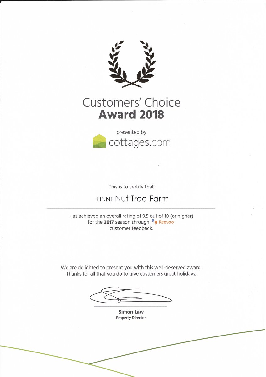 AshcombeC's tweet photo. Nut Tree Farm Holiday Cottage @ashcombeC gets the award again as the best performing holiday property #cottages.com #nuttreefarm #ashcombecottages #reevoo #customerfeedback #holidaycottage #devon #topscore #holidayindevon #selfcatering #staycation https://t.co/EColHrFA0V