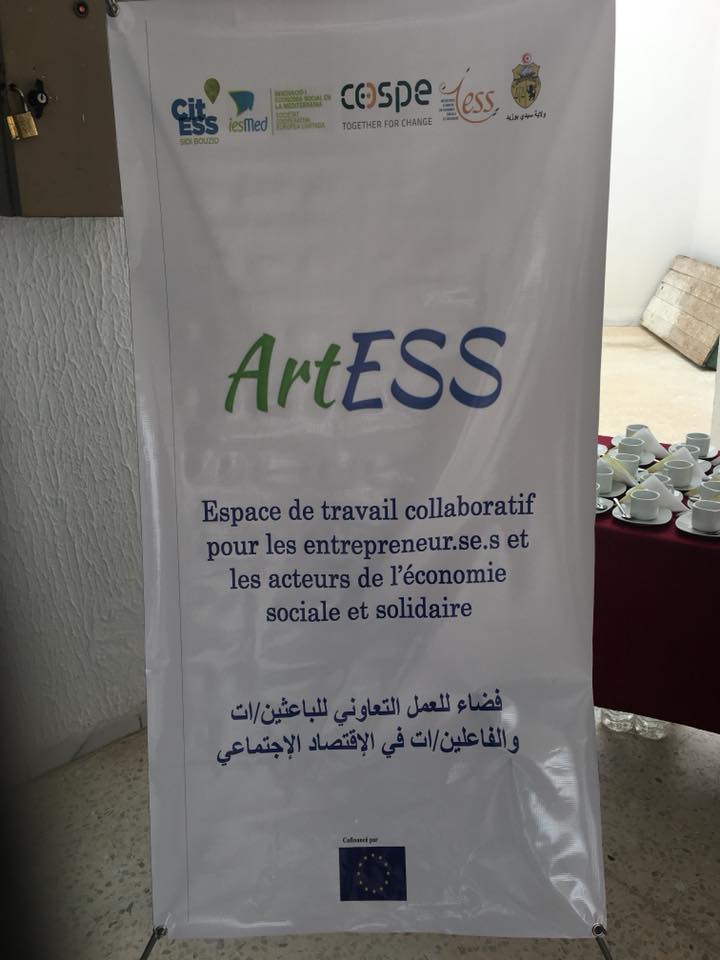 iesMed's tweet photo. Inauguration de l’espace ArtESS, cofinancé par @iesMed , de la #CitESS de #SidiBouzid. Grand moment de fierté collective pour avoir fait naître, ds le berceau de la Révolution de Jasmin, le 1er tiers-lieu "#ESS de Tunisie". Ça va vivre ! On peut faire confiance à son équipe 😃 https://t.co/mCd9kWsT5l