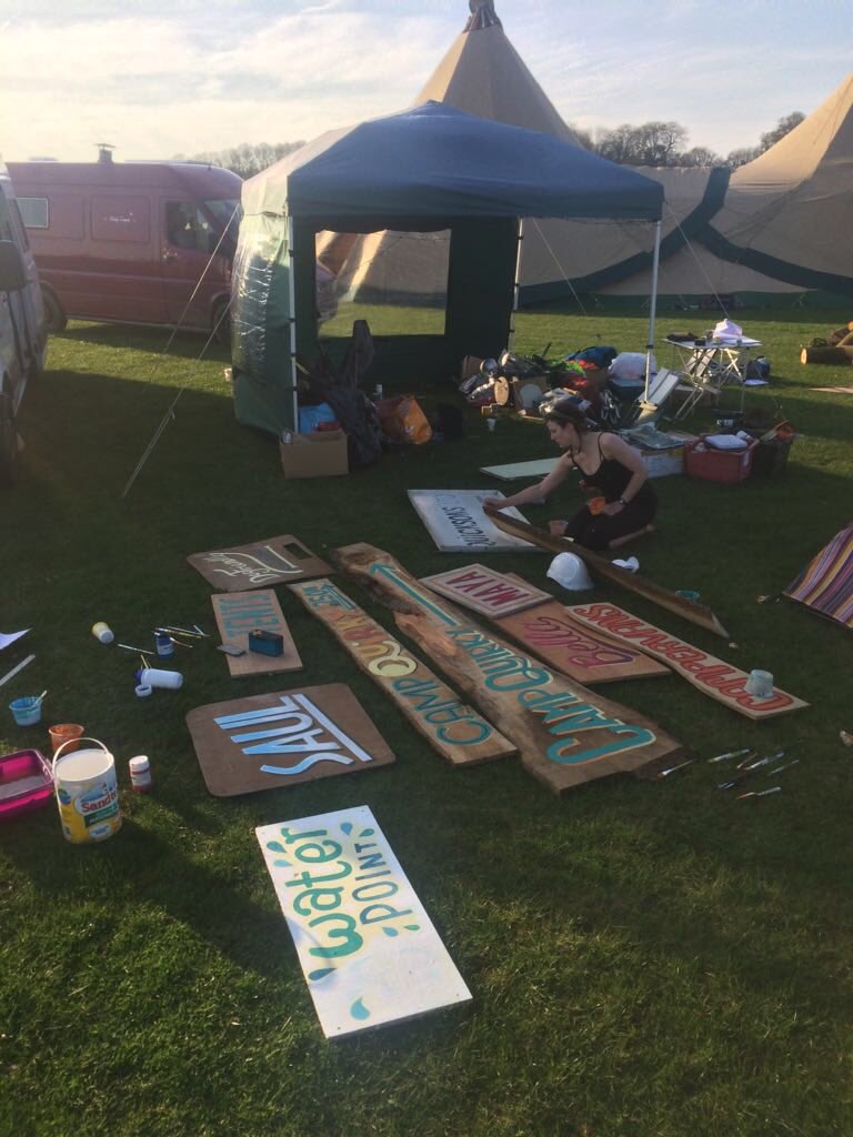 QuirkyCampers's tweet photo. It's all coming together... #campquirky18 https://t.co/5bv7qtwH67