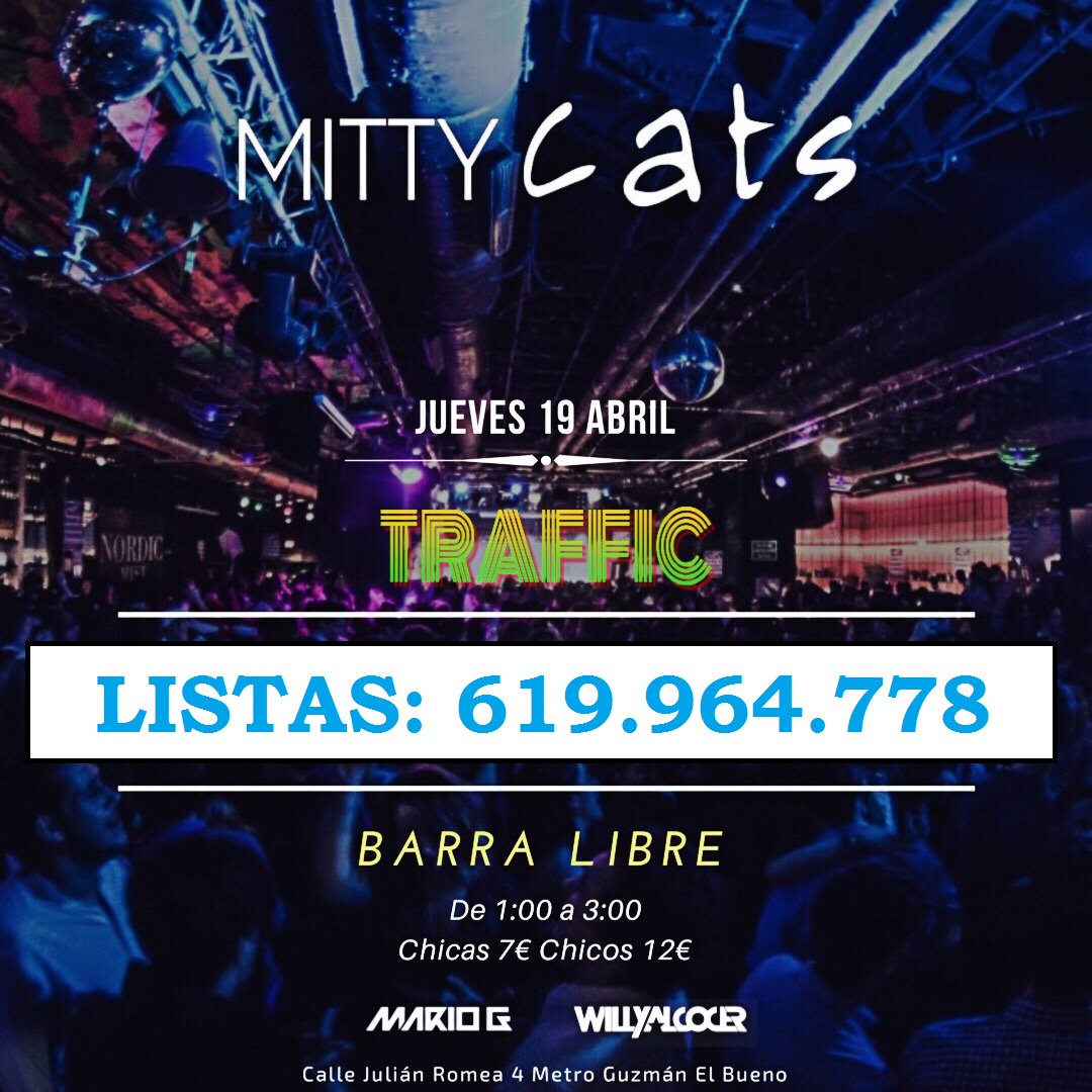 DeFiesta_Mad's tweet photo. JUEVES!! Hoy toca MITTY

➜ BARRA LIBRE (de copas)

Apúntate: 619.964.778
. https://t.co/6UzJnULQOP