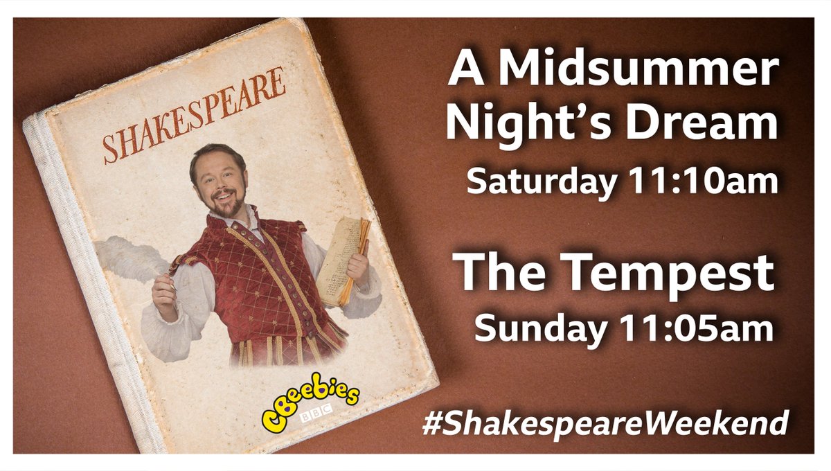 CBeebiesHQ's tweet photo. Don't miss CBeebies Shakespeare shows this weekend! π€
Now we will believe that there are unicorns... π
#ShakespeareWeekend
#CBeebiesTheTempest
#CBeebiesAMidsummerNightsDream
@SteveKynman https://t.co/D0joadP6ok