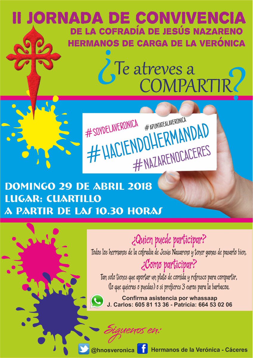 hnosveronica's tweet photo. II jornada de convivencia de la cofradía de Jesús Nazareno hermanos de la verónica https://t.co/x3ENiLAQMg