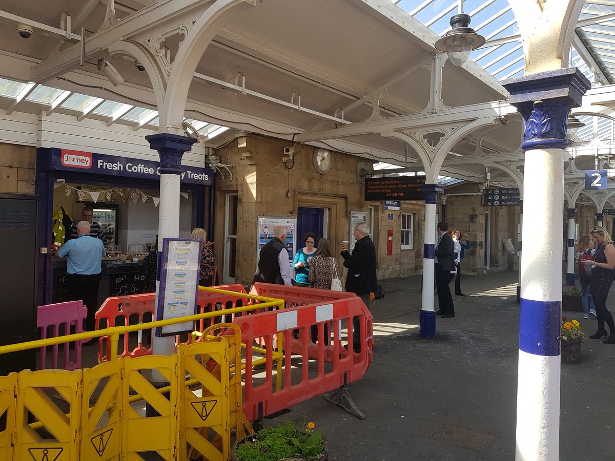 Next stop... #Hexham, much needed refreshment break from our friends <a href="/JourneyHello/">Journey</a>