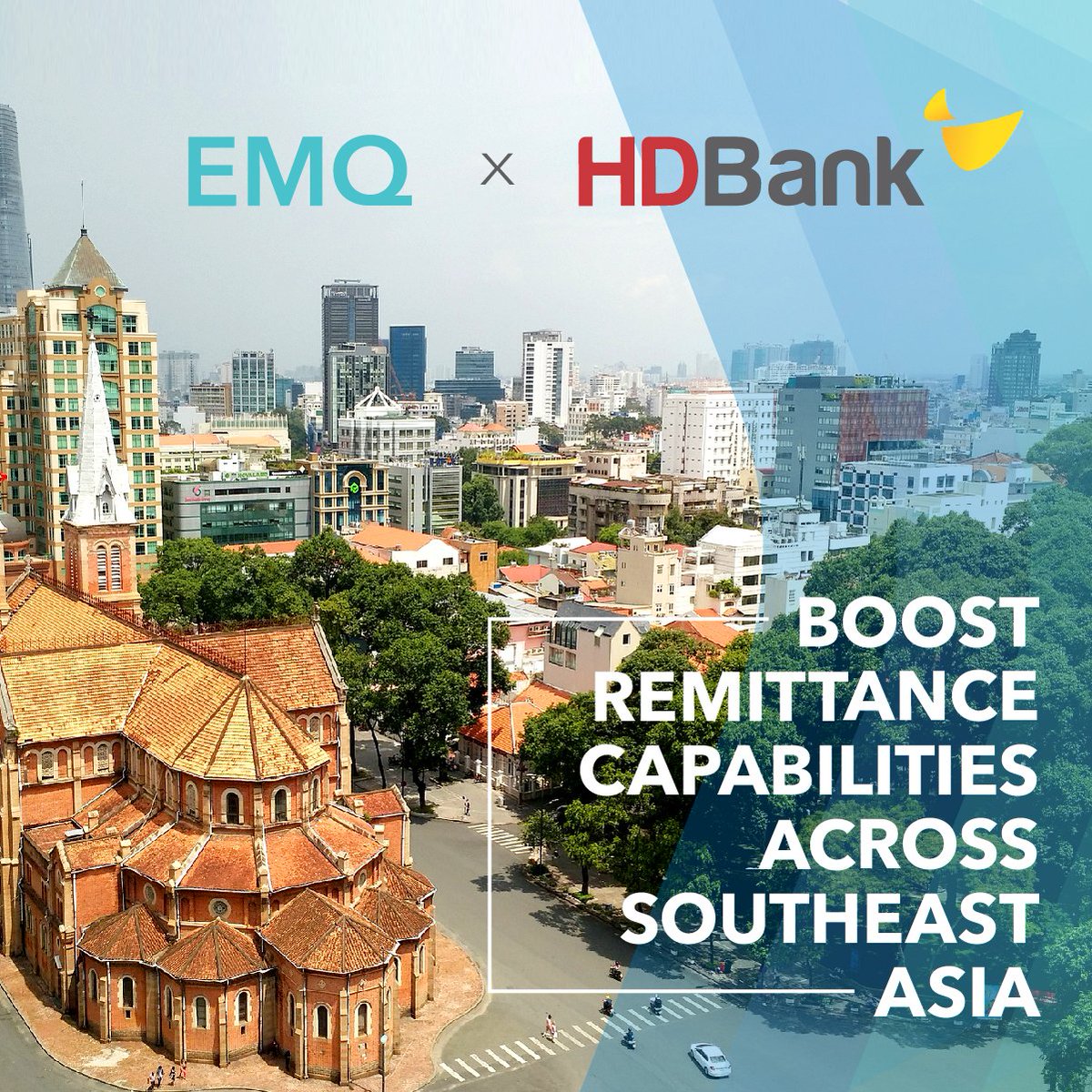 EMQInc's tweet photo. We have expanded our presence in #Vietnam with #HDBank to meet the growing demand for instant #remittances and further accelerate #financialinclusion initiatives across #SoutheastAsia. #financial #settlement #network https://t.co/5p9Orv7rTh https://t.co/JDKgfQM4ZY