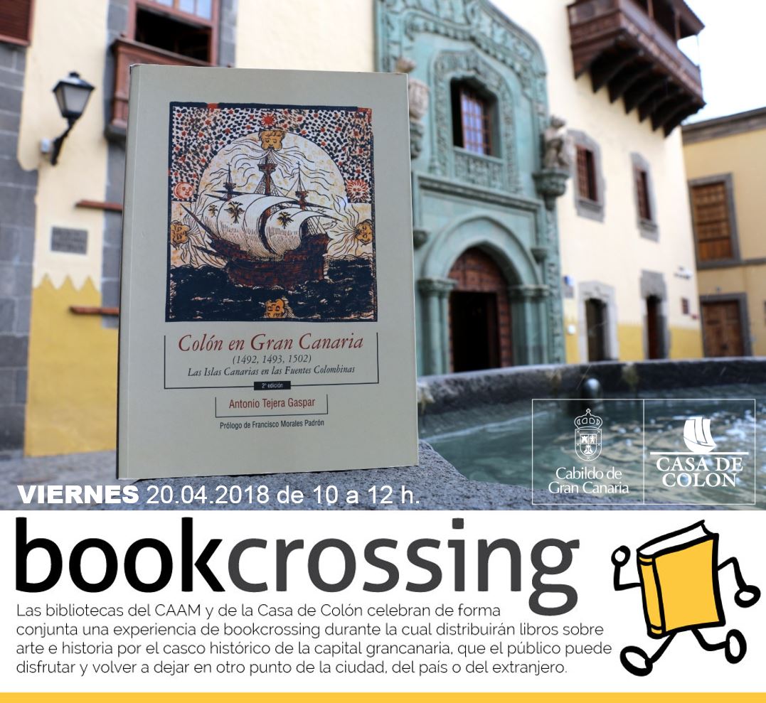 casadecolon's tweet image. #DíadelLibro | Este viernes 20/4 distribuiremos libros por las calles de #Vegueta en el #BookCrossing con el @CAAMGranCanaria. Si te encuentras alguno, disfruta de su lectura y vuelve a ‘liberarlo’ en otro punto de la ciudad, de la isla... #BookcrossingMuseos 📚🏛️