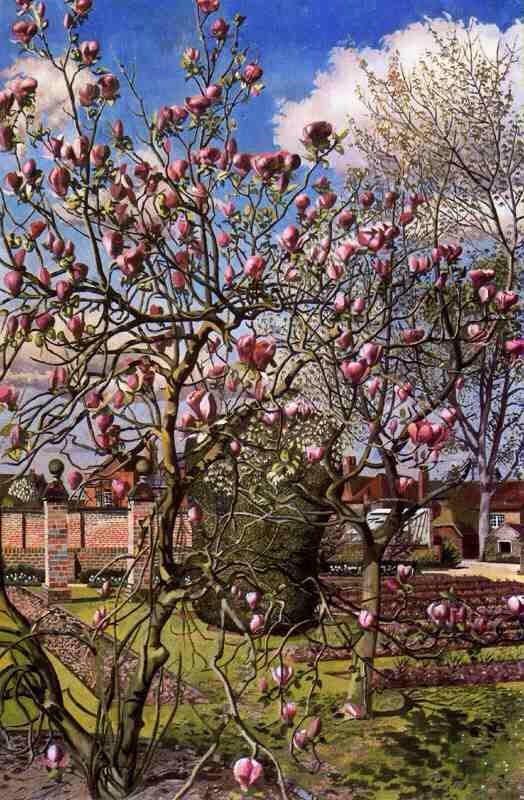 SpencerCookham's tweet image. Stanley Spencer’s Magnolia  @odneyclub  In Cookham today. Magnificent. (Spencer’s painting is the one on the right!) Gallery open daily 10.30-17.30 currently showing PATRON SAINTS Collecting Stanley Spencer exhibition.