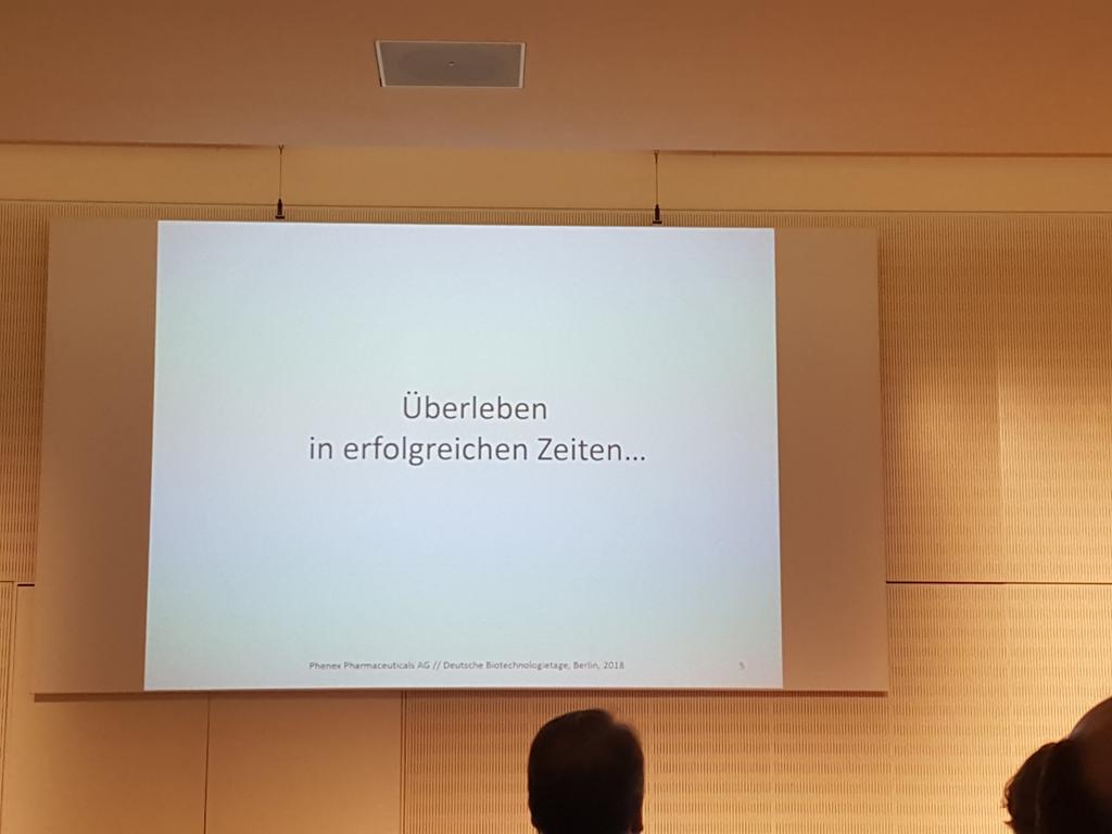 BioRNCluster's tweet photo. #DBT2018 How to keep the employees motivated when the most successful R&D project is sold... by Phenex Pharmaceutical member of the @BioRNCluster https://t.co/tKcuZF2d0V