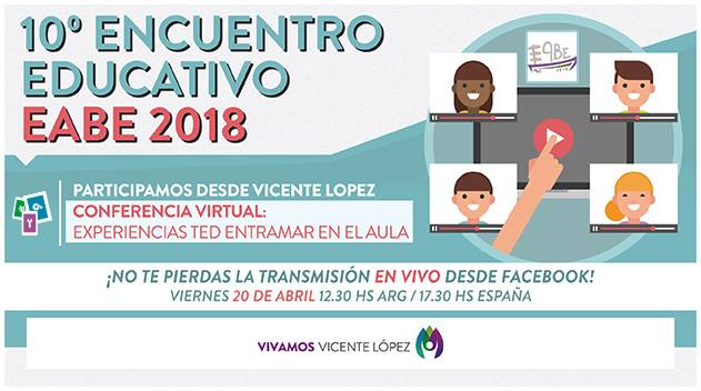 TEDentramar's tweet photo. En #TEDentramar  invitamos a #docentes #tic interesados en #TecnologiaEducativa 👉Sumate a la videoconferencia #EABE2018 viernes 20/4 desde las 12 hs (Argentina) @Cristinrodri @eduvinales @EducacionAR @educarportal👇👇 https://t.co/9vqcN2DG7b