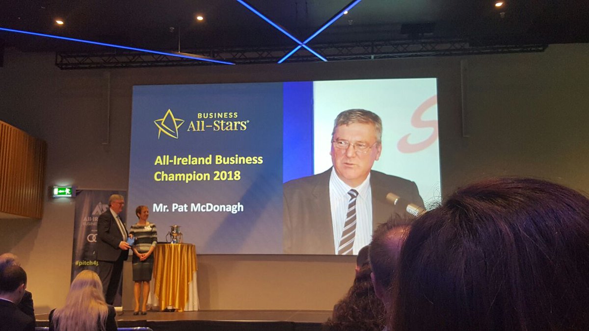 SoHotelsIreland's tweet photo. Huge congratulations to our CEO and CEO of @SupermacsIRE, Mr Pat McDonagh, who won the All-Ireland Business Champion of the Year at this years @All_IreSummit this morning!! 
#Pitch4Progress #Proud #Supermacs #SoHotels https://t.co/OMCr7pu1D2