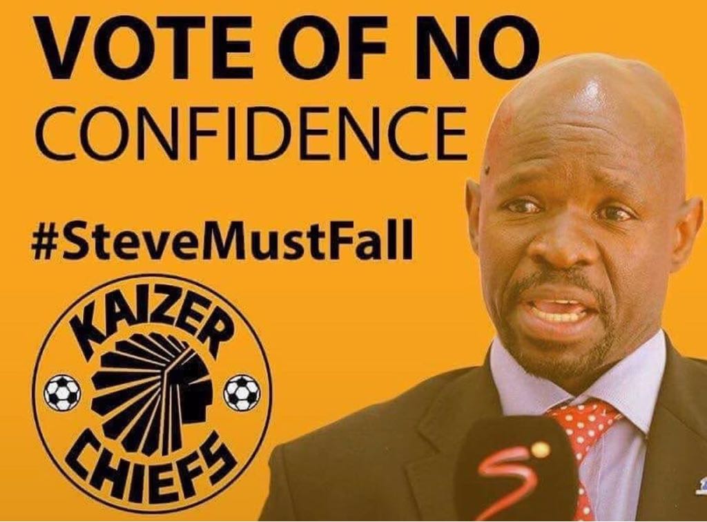S_Jovula582's tweet photo. @KickOffMagazine @KaizerChiefs NetBank or No NetBank the man must fall.
#SteveMustFall https://t.co/ZBStayzOXw