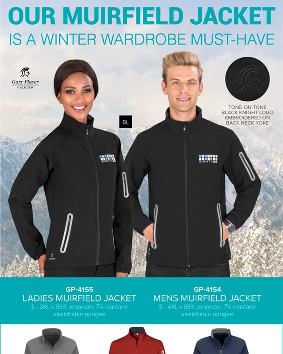 SZPROMOSA's tweet photo. Winter Wardrobe Must-Have, our Muirfield Jackets!
Send us a email for a quote : quotes@szpromotions.co.za
#Muirfield #winterjacket #SpottedZebraPromotions #brandedgifts #CorporateAttire #BrandedWinterAttire #CompanyBranding https://t.co/707l85dnGd