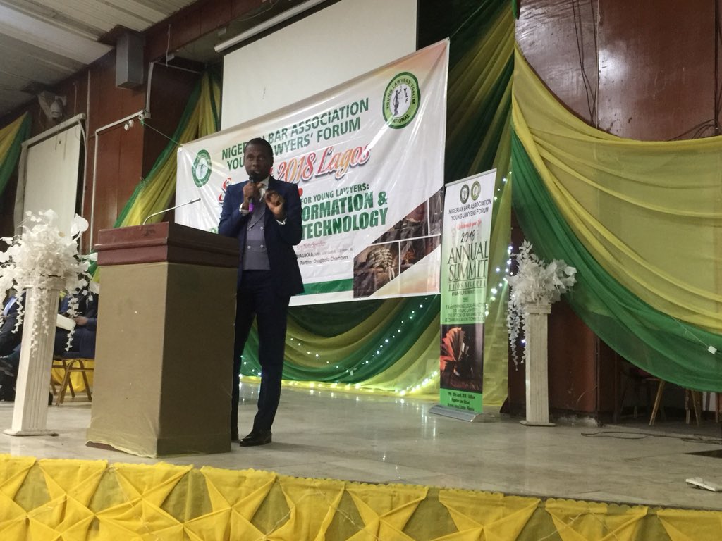 OPNBAofficial's tweet photo. “Although much maligned, The millennials are indispensable. They are accelerators of change, future partners and clients, digital natives and tech savvy, ambitious, idealistic and innovative” ~Mr. Wolemi Esan; Partner @OlaniwunAjayiLP at the #YLFSUMMIT2018 #OPNBA #YLF2018 https://t.co/dEUUwRrEU4