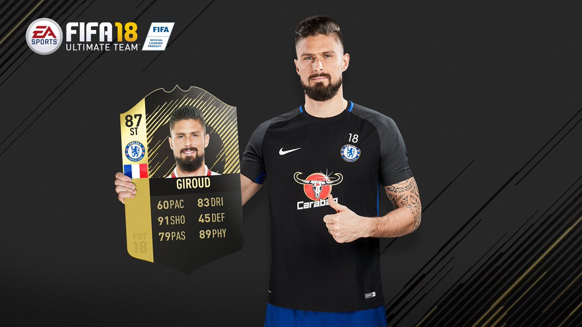 ChelseaFC's tweet photo. .@_OlivierGiroud_ has made the @EASPORTSFIFA Team of the Week! 👏 https://t.co/oc63sCafXF