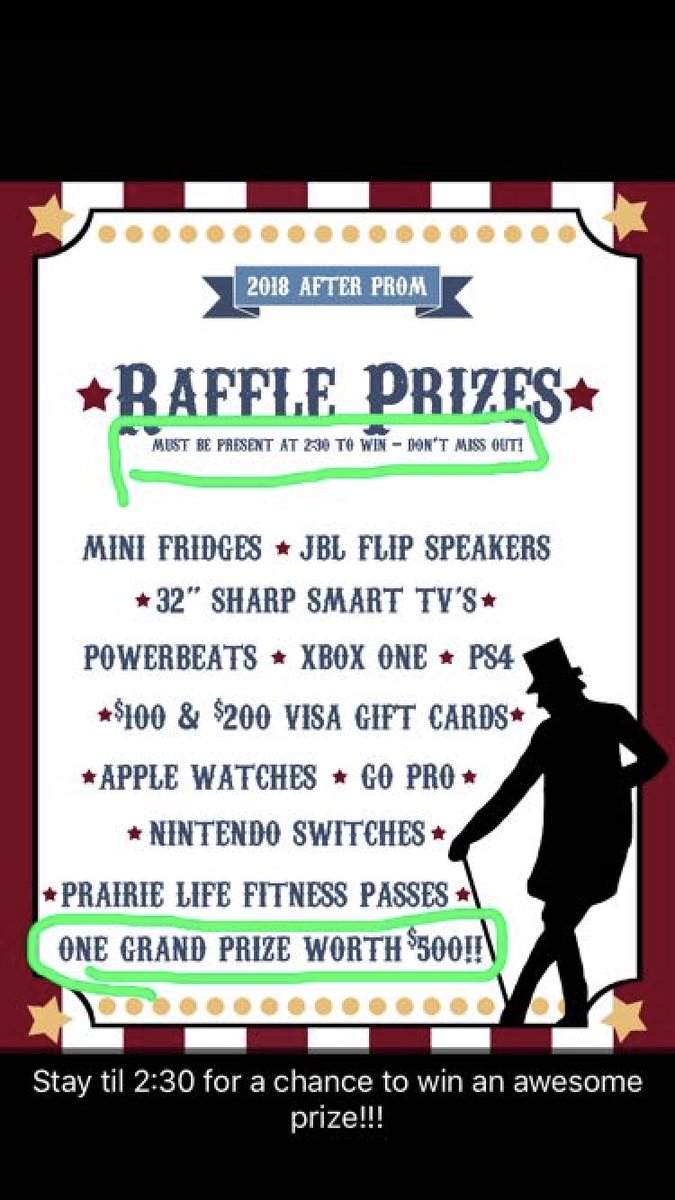 AfterProm2018's tweet photo. #vhsafterprom2018 #awesomeprizes #mustbepresenttowin https://t.co/V3eIMOAmpM