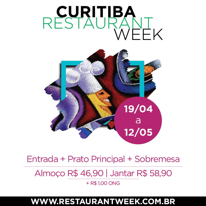 A 17ª edição da Restaurant Week chega à capital paranaense com a proposta de oferecer o melhor da gastronomia nacional e internacional com preços democráticos e super atrativos.

Acesse nosso site e fique por dentro de todas as informações: restaurantweekbrasil.com.br