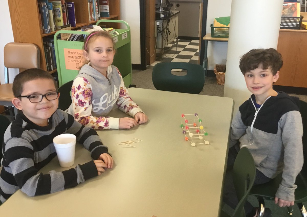 Mrs_Storz's tweet photo. Ms. Beatty's 2nd graders came to Makerspace to try their hands at engineering. They designed structures with only gumdrops and toothpicks to hold the weight of huge Harry Potter books! #HESMakerspace #HW_TILTs #GumdropChallenge https://t.co/iz07fwZ9dX