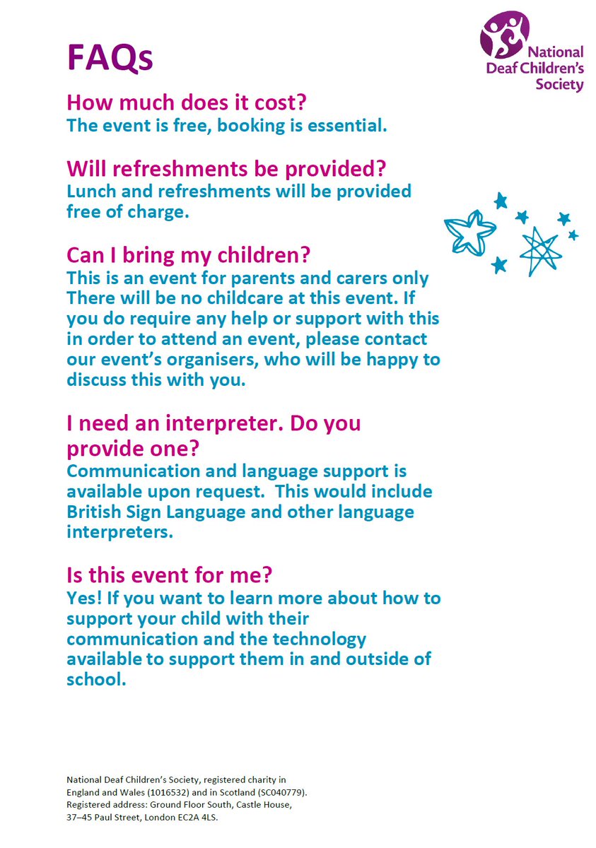 Child_Leeds's tweet photo. The National Deaf Children’s Society is hosting a FREE event in Leeds for the families of deaf children who will soon be starting school on Sat 14 July, 9.30am - 4.30pm at Voluntary Action Leeds. Reserve your place: https://t.co/9fwg7t2e59 @doinggoodleeds @FamilyInfoLeeds https://t.co/4FO5j9iVf8