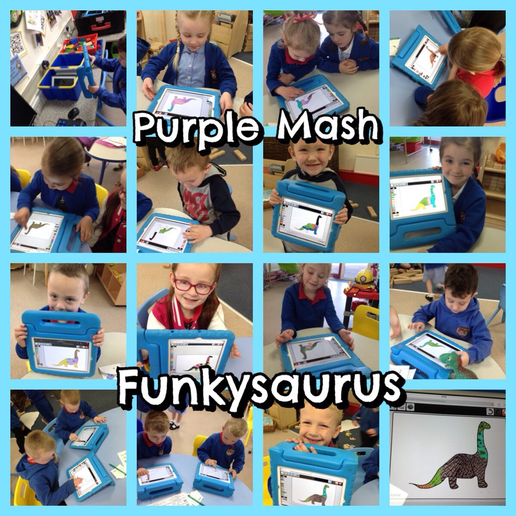 PPS_Draig's tweet image. We have been creating our own ‘Funkysaurus’ on purple mash today @Phip_Primary #phipdcf #phiptopic 🦕