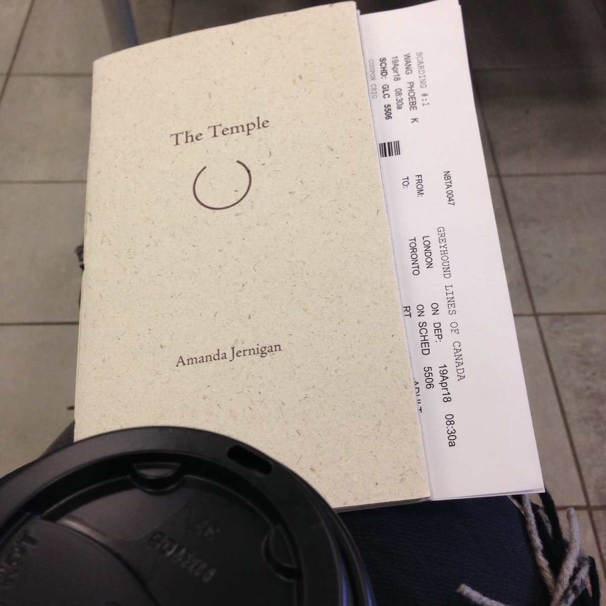 alittleprint's tweet photo. I was gifted this lovely chapbook by @karen_schindler of #baselinepress so now I have something to read on my early morning bus back to Toronto. #amandajernigan https://t.co/vupVZMnqtV
