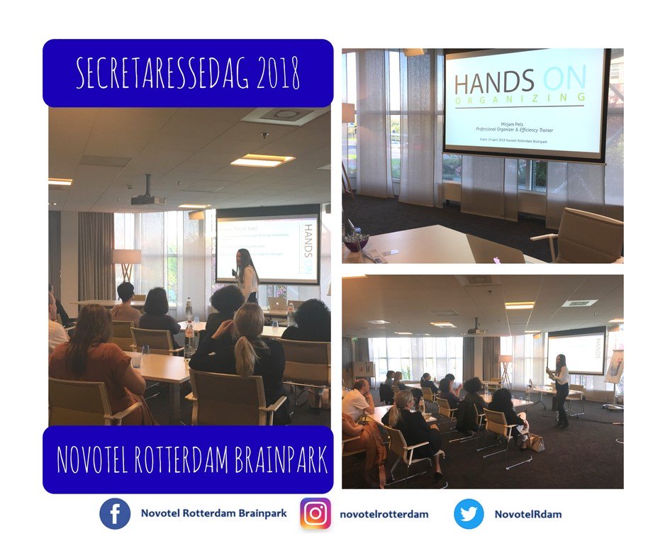 Novotel Rotterdam Brainpark heeft vandaag #secretaresses in het zonnetje gezet een heerlijk ontbijtbuffet en een presentatie van Mirjam Pels #Handsonorganizing #secretaressedag #novotelrotterdambrainpark #novotelrdam handsonorganizing.nl