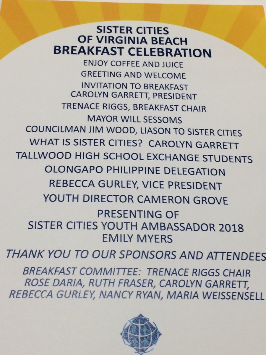 jncar4's tweet photo. @thsamazing students, Rebecca Gurley, and Olongapo Phillipine Student Delegation make global connections at VB Sister Cities Breakfast. @jmpohl https://t.co/otzyERWKY8