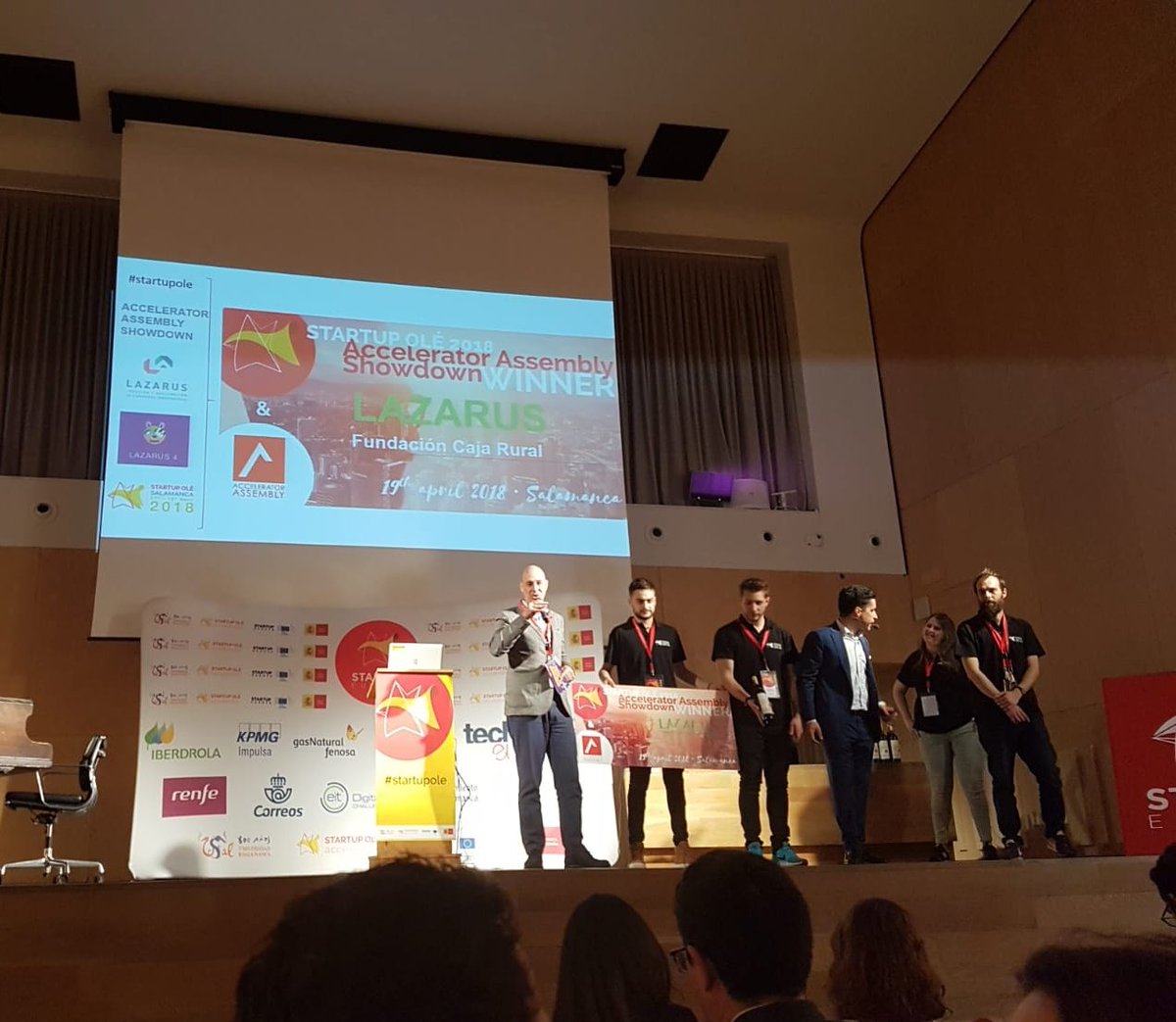 Lazarus premiada con el "Acelerators Asembly" en los #StartupOle 👏👏👏
¡¡SEGUIMOS ACELERANDO!!🚀🚀