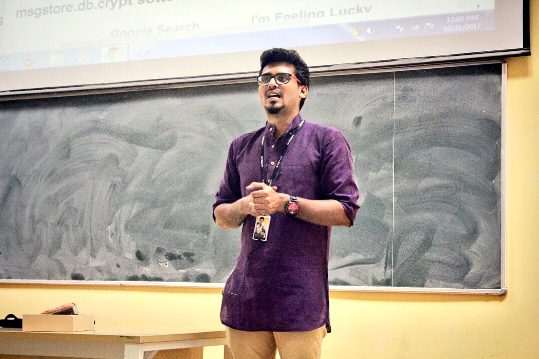 Promptinfotec's tweet photo. #bits #pilani #rajasthan Session on Ransomware, Social Engineering and Ethical Hacking. #ethicalhacking #hacking #cyberforensics #cybersecurity #ransomware #socialengineering #sankarrajsubramanian #prompt #promptinfotech #bits #bitspilani #hackingsession #hackingseminar https://t.co/RkRnOhrPHd