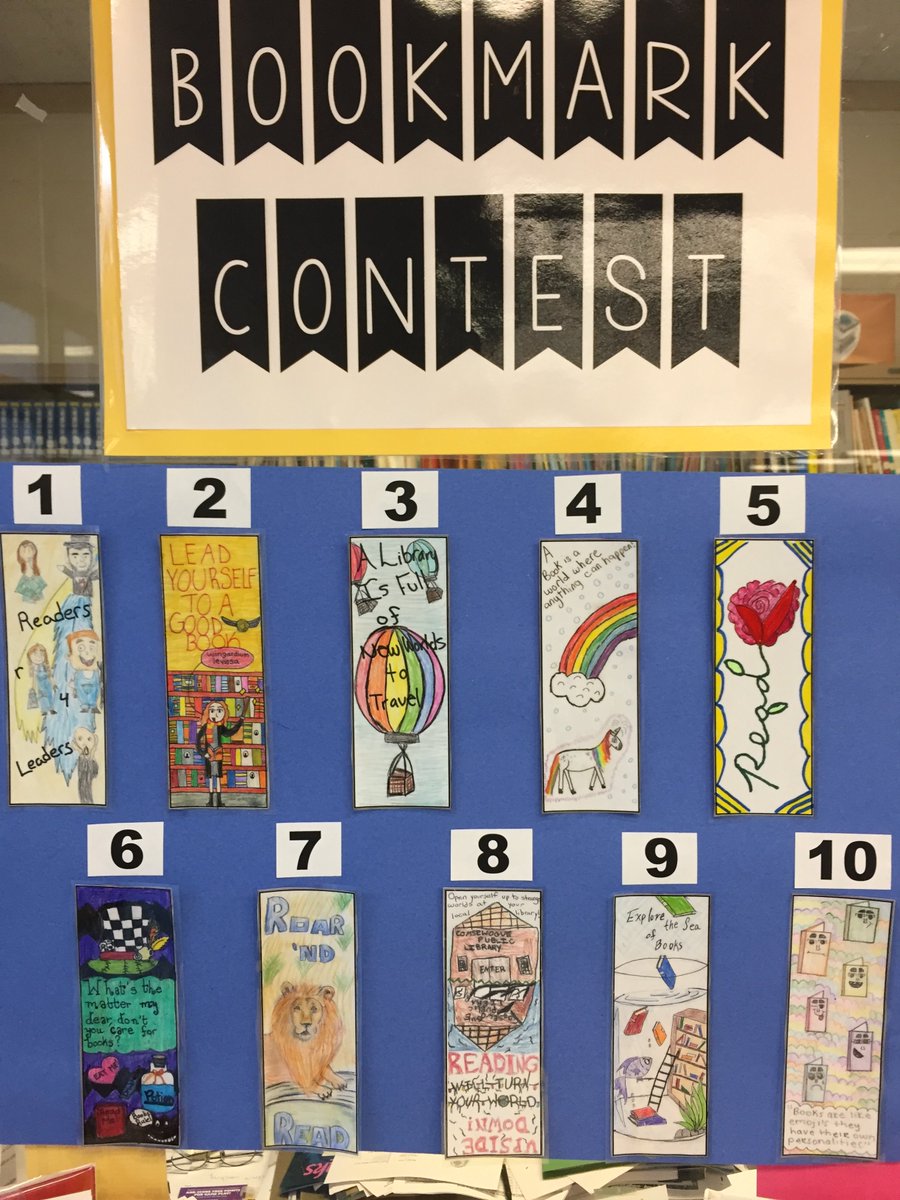 Students created some amazing bookmarks for JFK Library Week!