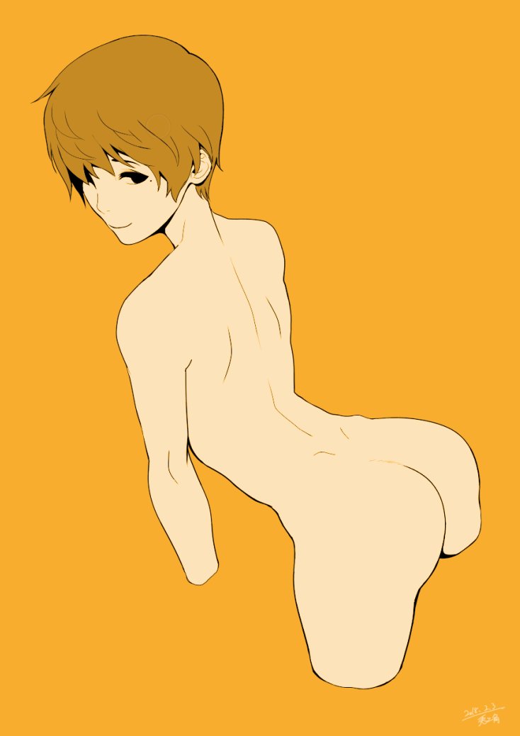 前に描いた流し目メス尻男子 