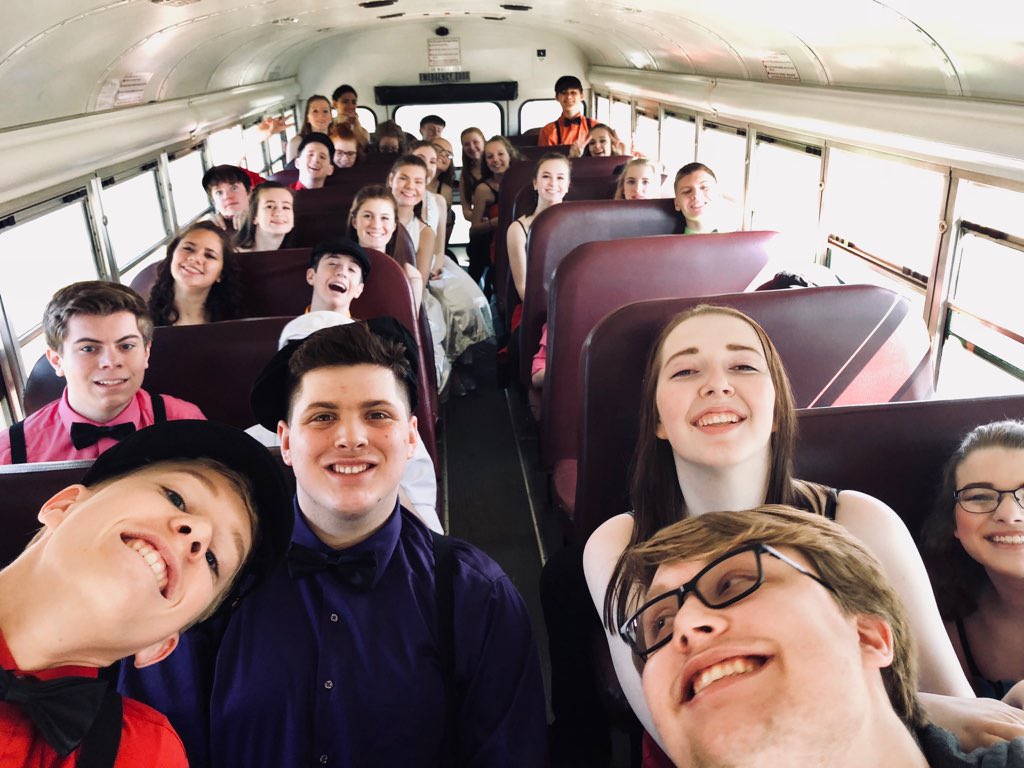 nshsLP's tweet photo. It’s been an exciting morning for LP! We are so lucky to travel to all our elementary schools today and perform a bit of Joseph for them! We love that we get to share theatre with our students! https://t.co/NyOOfWVS76