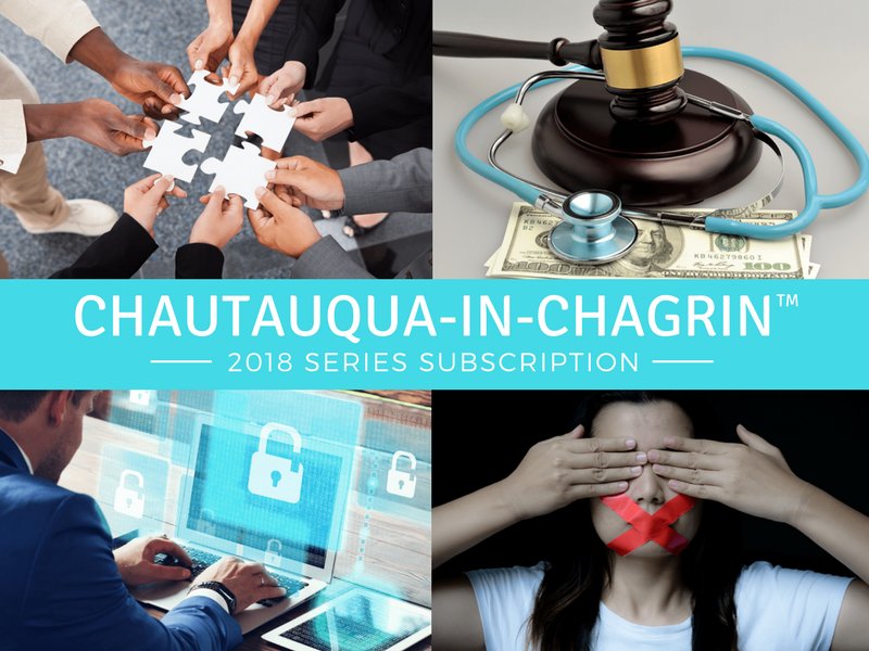 Let's talk! Announcing Chautauqua-in-Chagrin lectures! bit.ly/2o2aEdq #CiC #racialequity #medicine #cybersecurity #freedomofspeech #issues