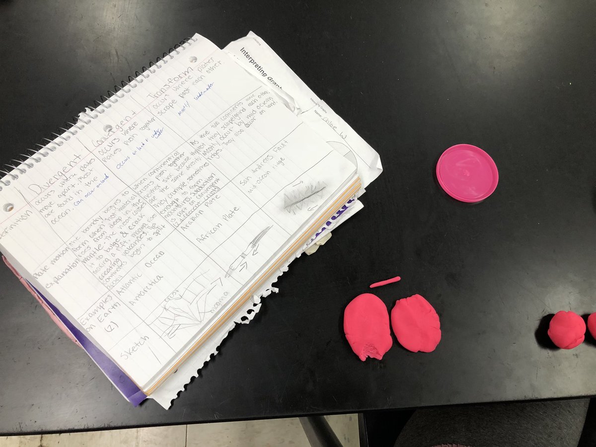 BShewScience's tweet photo. Using play dough to model plate boundaries. So far my 8th graders haven’t decided to eat it...so that’s a success! 👨🏻‍🏫 https://t.co/72JKFx90wg