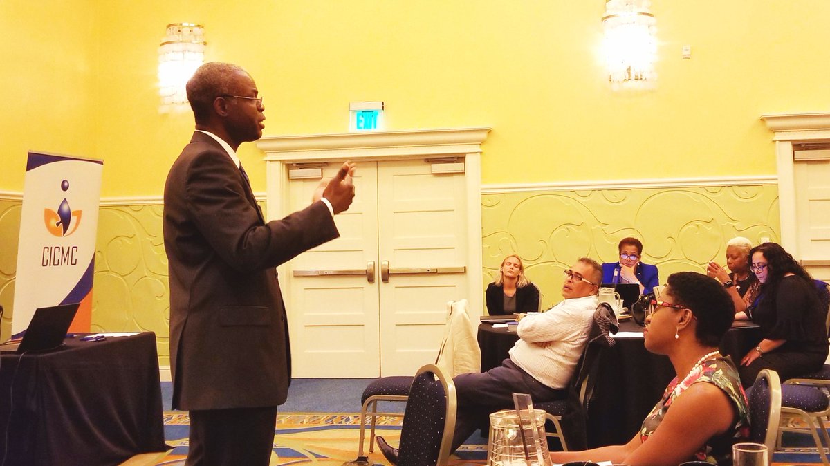 TheMarvaTSmith's tweet photo. Governor of Central Bank of Bahamas John Rolle @GovernorCBOB shares about the bank's expansion of services to unbanked and underserved communities. #cicmc #curacao #management #consulting https://t.co/Ds0hY5HggI