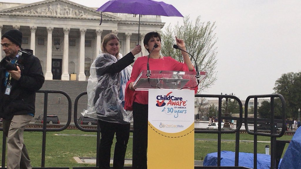 ChildCareAware's tweet photo. Our Executive Director, Lynette Fraga  gets us energized for our Day on the Hill! #CelebrateChildCare https://t.co/1K2piE8qZv