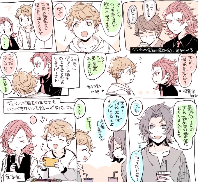 フリーダムなネタなのでヴェインの勤め先の飲み会に参加してるパーさんください 