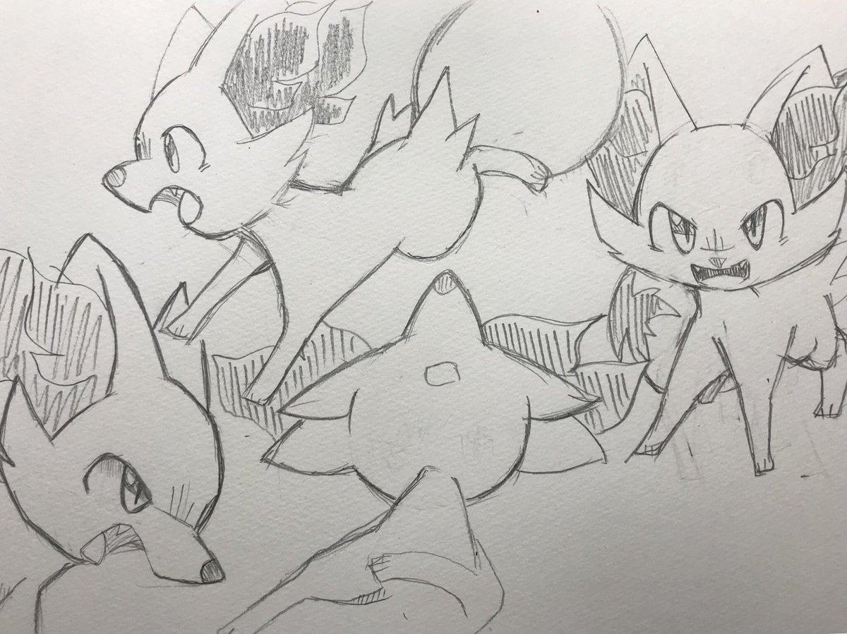 フォッコ〜〜🦊
描いてて楽しい!! 