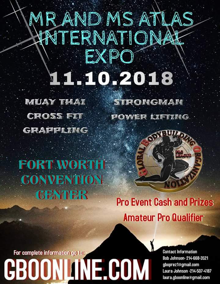 Mr Ms Atlas International Pro Am Fitness Expo
World Championships.
Who will earn the Title Mr / Ms Atlas 2018 ?
#gbo #npc  #ifbb #nac #nabba