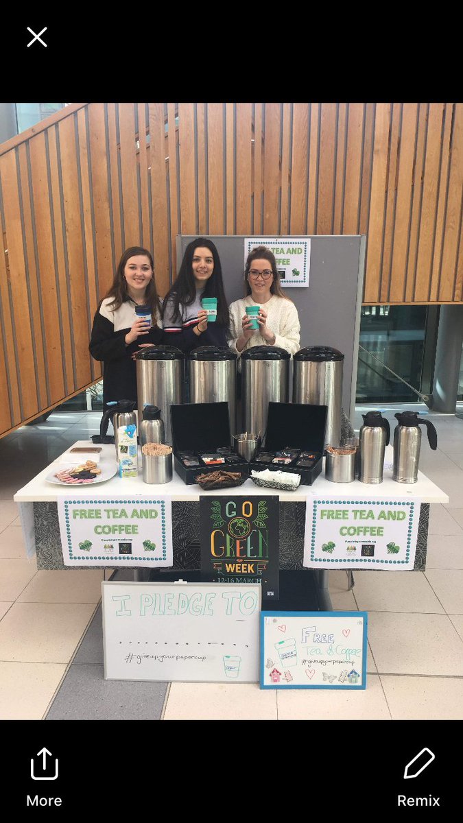 JamiesonGeorgie's tweet photo. Last day of nominations for the Guild Awards. We would absolutely love your support for the ‘Student-Led Project of the Year’... we have saved 46,000 paper cups!! @giveupyourcup inspired by our amazing lecturer @bagel_woman @ExeterGuild https://t.co/gjByJ4ntmA
