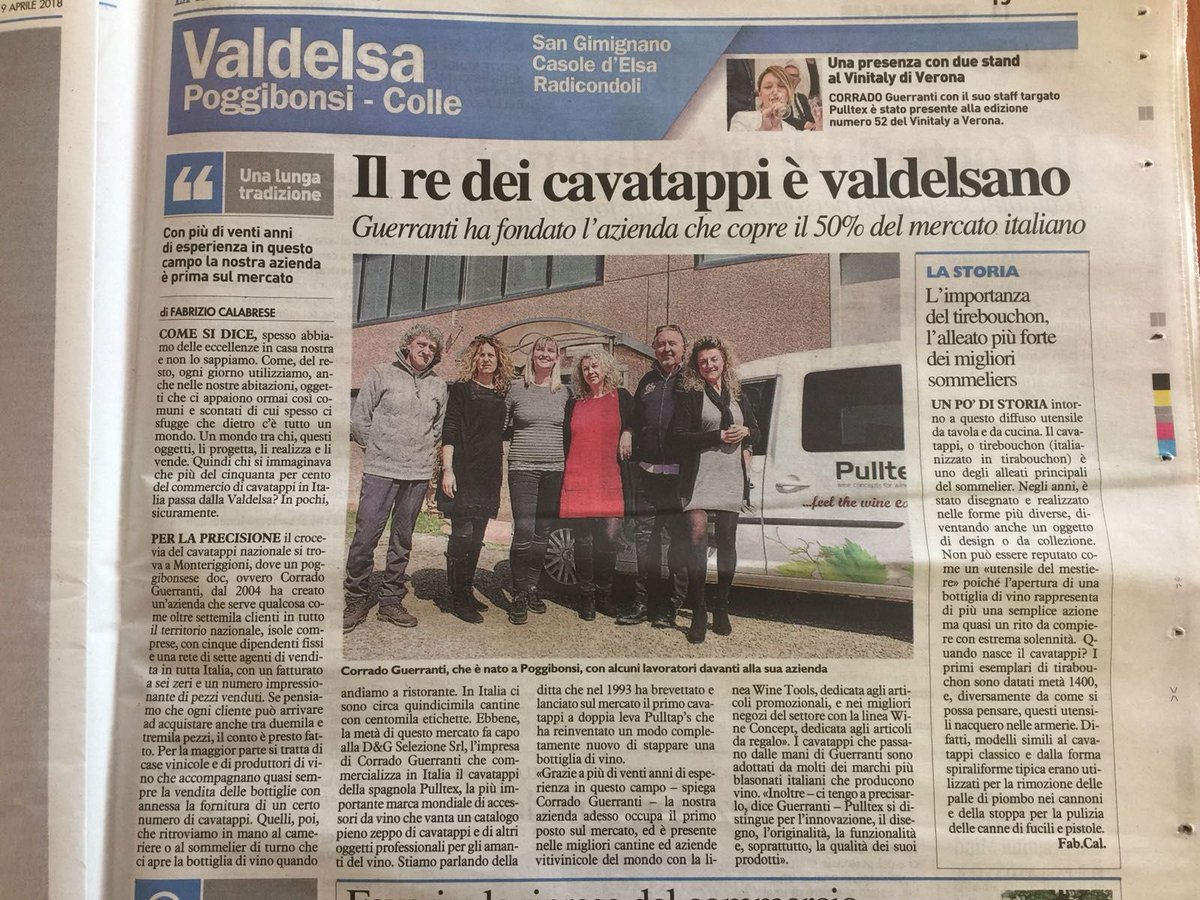 pulltex_it's tweet photo. oggi parlano di noi sul quotidiano La Nazione.... https://t.co/H0vubWQYxW