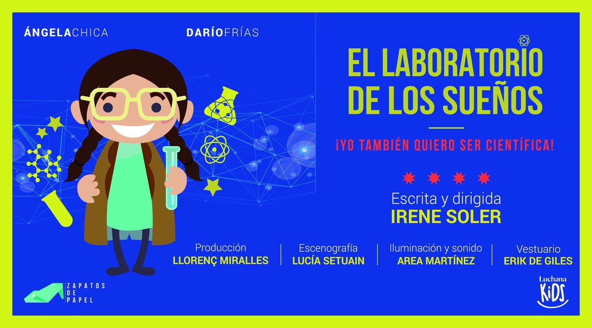 🎈 ¡NOTICIÓN! 🎈
Peques y adultos de Madrid, el sábado 5 de mayo a las 17:00h tenéis una cita muy importante con nosotros en <a href="/TeatrosLuchana/">Teatros Luchana</a>: ¡estrenamos #ElLaboratorioDeLosSueños!

¡Ya están a la venta las entradas!
proticketing.com/teatrosluchana…

#teatro en #familia #LuchanaKids