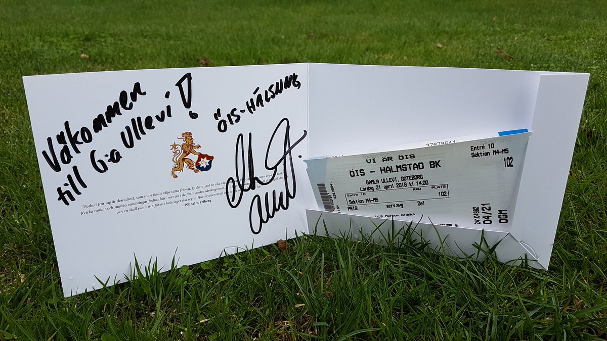 OrgryteFotboll's tweet photo. RT:a för chans att vinna två biljetter till lördagens match mot Halmstad och få Marcus Allbäcks autograf på köpet 😁

Vinnaren lottas fram i morgon fredag...

#viärÖIS https://t.co/hSGsnRWW4D