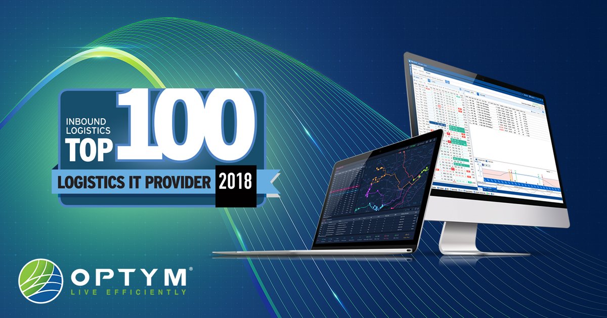 OptymLE's tweet photo. Optym is honored to be named a 2018 Top 100 #Logistics IT Provider by @ILMagazine! https://t.co/x1AR0Csdpq
.
.
#optym #software #transportation #supplychain #liveefficiently https://t.co/JM2Bnfxp8A