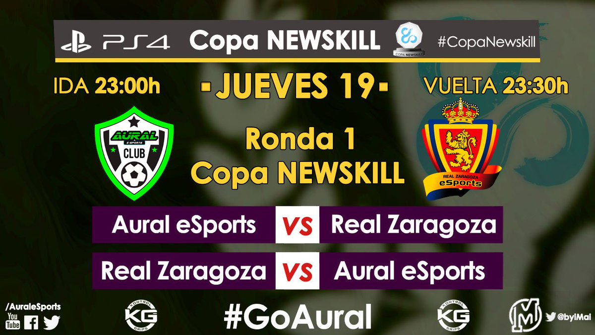 ¡Rival de prestigio el que nos ha tocado en la #CopaNewskill! 
Con bajas en el equipo o con los titulares, iremos a por ellos con todas nuestras ganas.

🏆Copa <a href="/newskill_ES/">Newskill España</a>

🗓️<a href="/AuraleSports/">Aural eSports 🐍</a> 🆚<a href="/RZ_eSports/">RZ eSports</a> 

📺youtube.com/channel/UC4Syv…

#NewEra #GoAural🐍