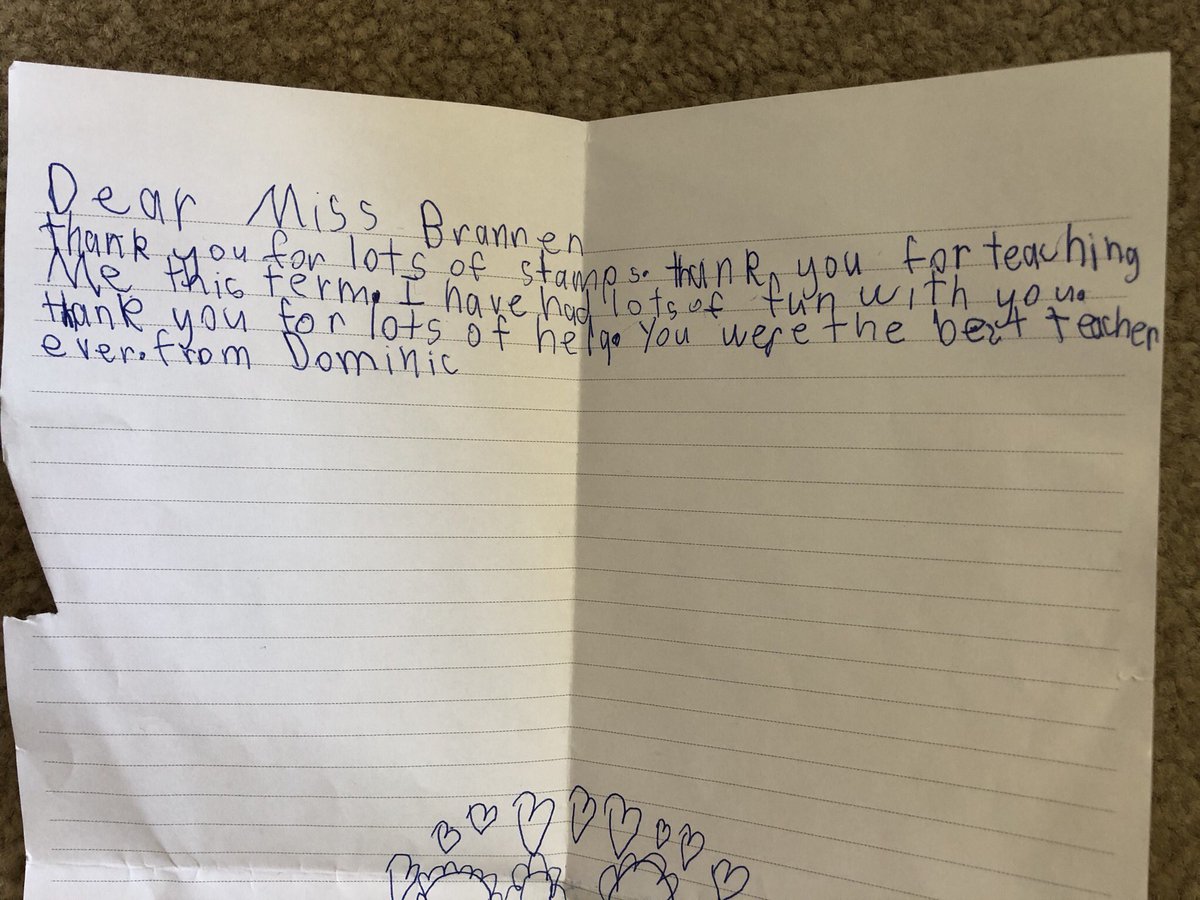 How rewarding are little notes of appreciation from students? This one made my heart melt. #acuedu_p