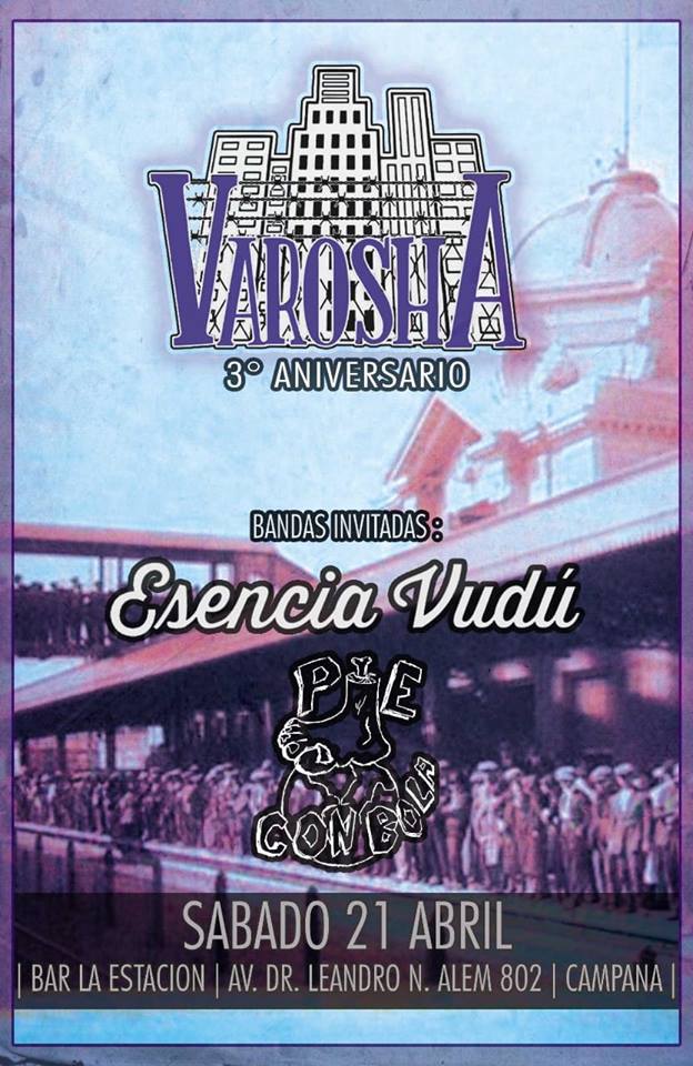 Este sábado #EsenciaEnCampana en los festejos de los 3 años de <a href="/VaroshaRockok/">varosharock</a> 
Nos vemos en #LaEstación!!!
