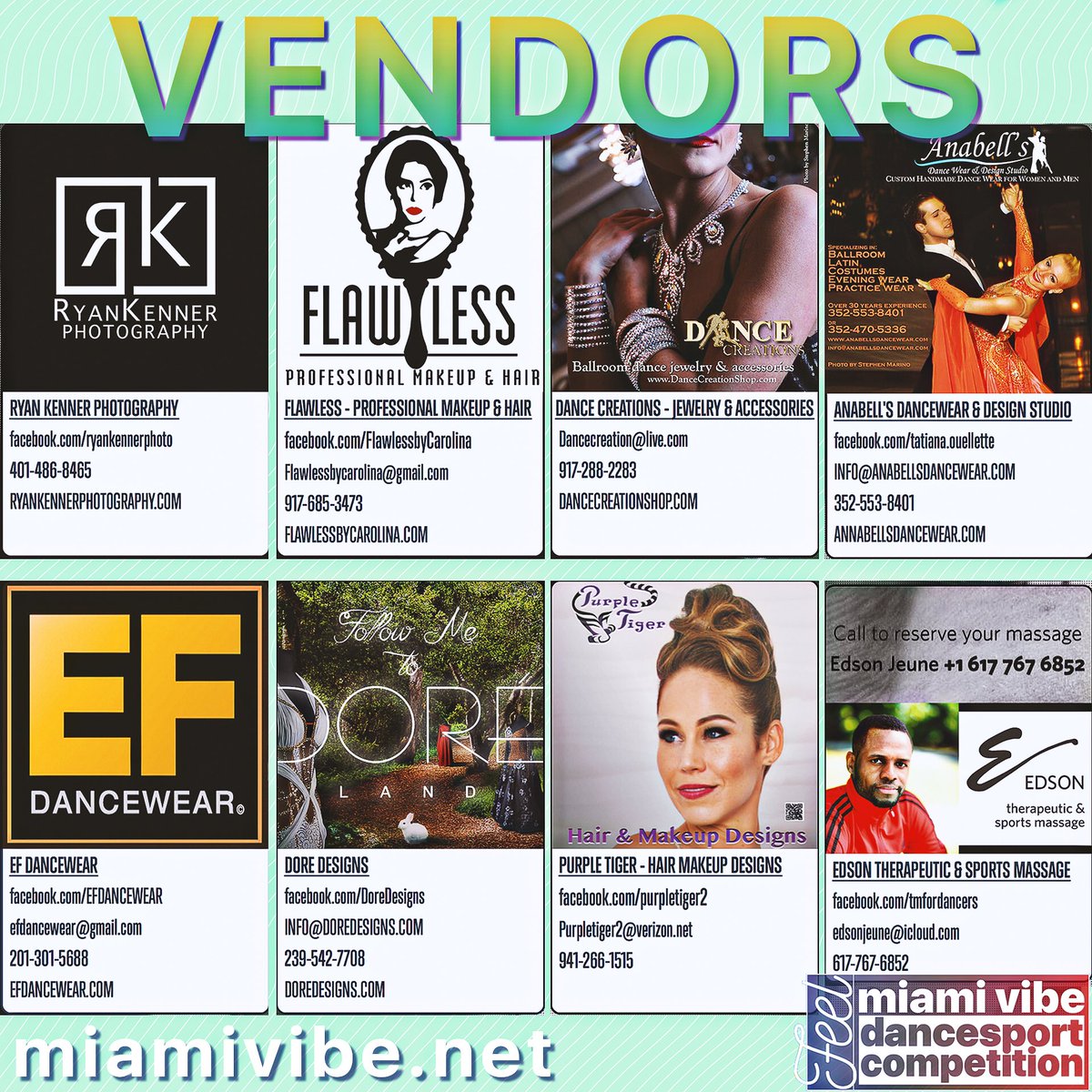 FeelMiamiVibe's tweet photo. Check out our vendors! we carefully curate our vendors to offer the best of services while you’re here at the competition.  Rest assured you’ll be in hands of professionals.  You can find out more about each one by visiting our vendors page.
#feelmiamivibe https://t.co/wv0hb4QKjc