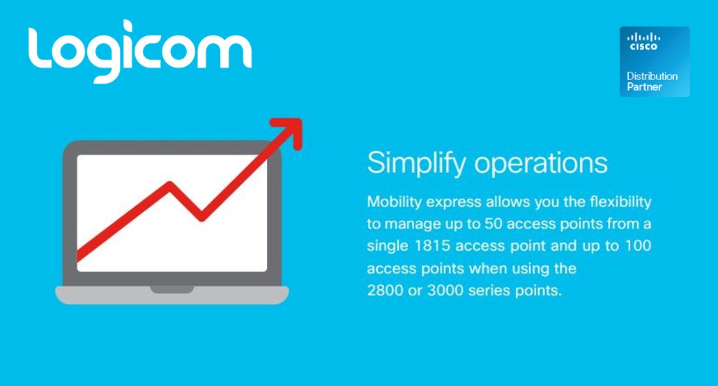 LogicomDisti's tweet photo. Manage your #WLAN network with ease, with the #CiscoMobilityExpress solution. Simplify operations & lower costs today! Click here to learn more:
https://t.co/E07Y3kRxzt | #CiscoDCC18 #DCCLOGICOMMEW18 https://t.co/4jsHsmN5SO