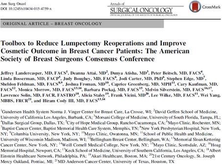 VectorSurgical's tweet photo. Reducing lumpectomy reoperations and improving cosmetic outcome are two goals of a multidisciplinary consensus conference. Visit Exhibit 515 at @ASBrS to learn how #MarginMarker &amp; #CorrectClips can help fulfill both goals. #ASBrS18 https://t.co/XljVs8b3AC