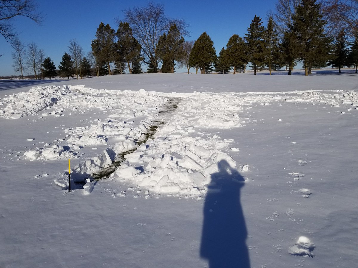 dwmarach's tweet photo. Getting ready for the melt coming.  3 channels and 1 to the drain.  #moreusuesforoldpins https://t.co/9b7dfKlZZA